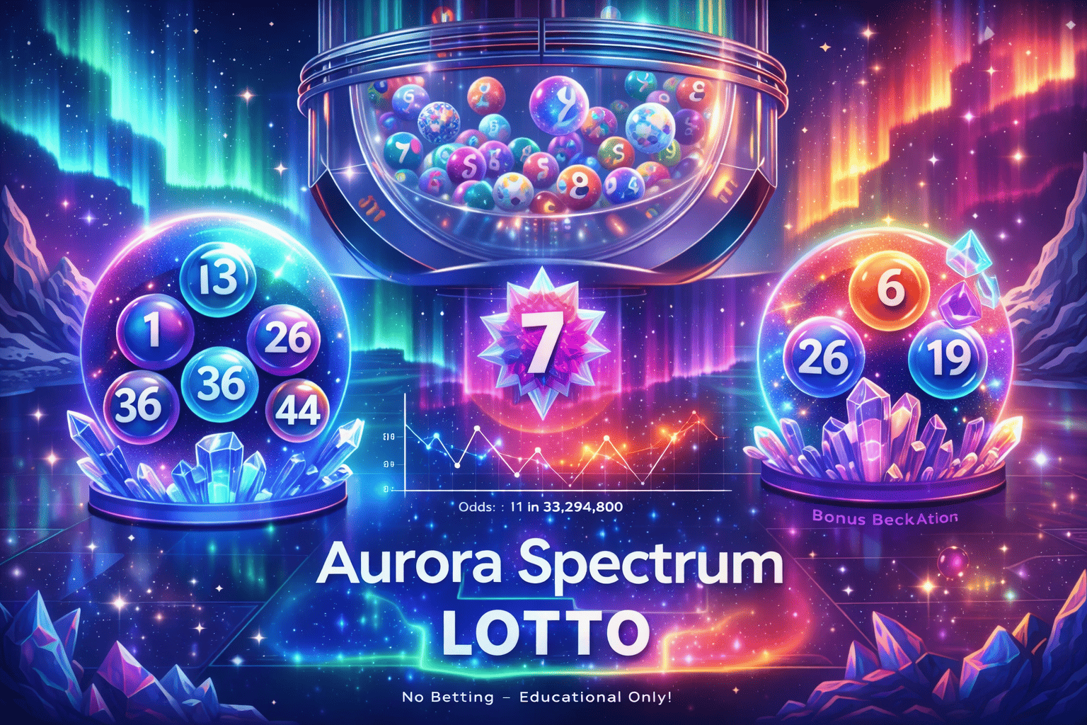 Educational Aurora-inspired lotto